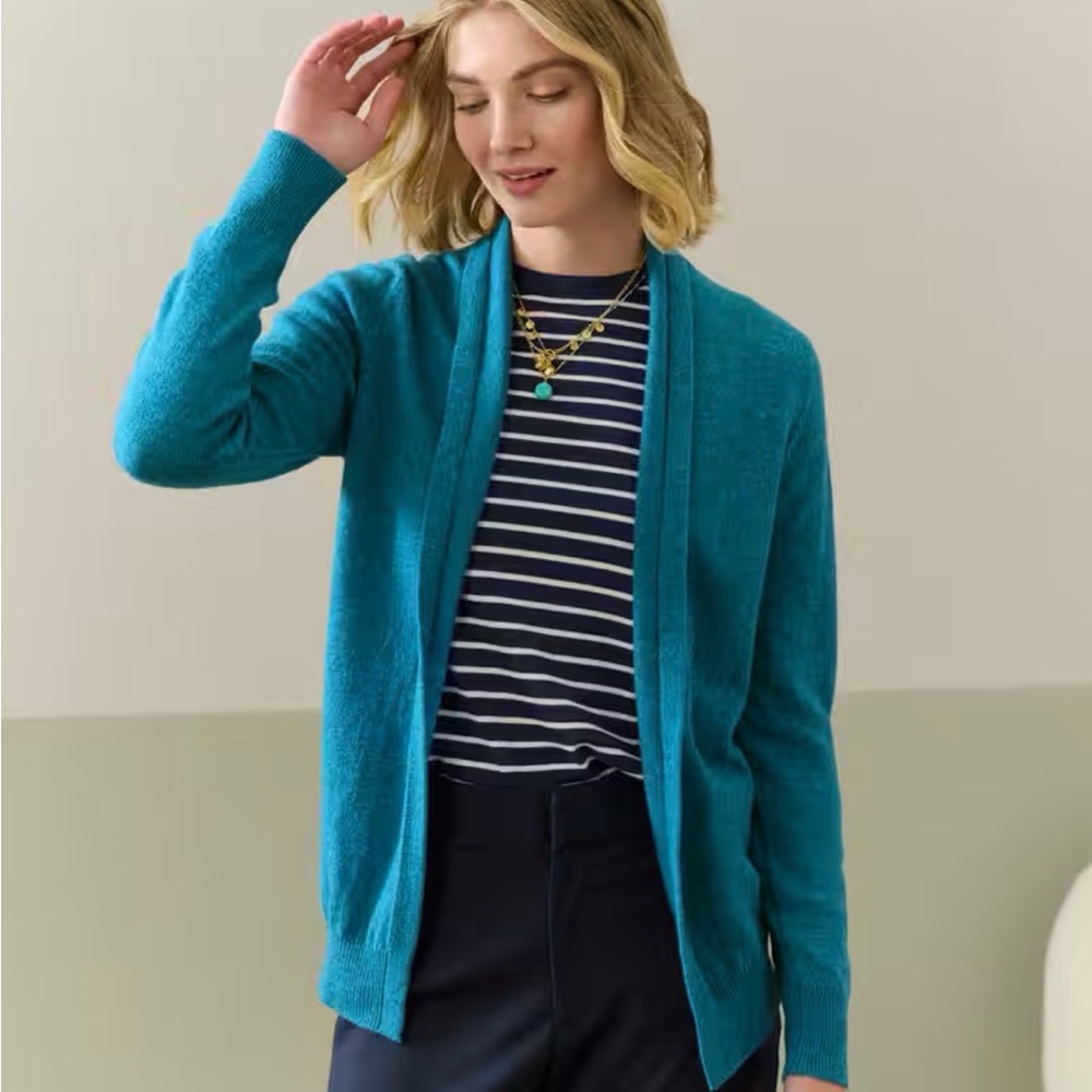 Teal cardigan